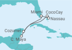 Itinerário do Cruzeiro Bahamas, México - Royal Caribbean