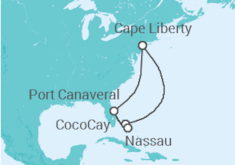 Itinerário do Cruzeiro Bahamas - Royal Caribbean