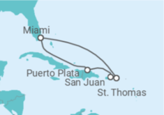 Itinerário do Cruzeiro Porto Rico, Ilhas Virgens Americanas - Royal Caribbean