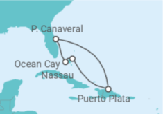 Itinerário do Cruzeiro Bahamas - MSC Cruzeiros