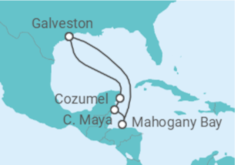 Itinerário do Cruzeiro México - Carnival Cruise Line