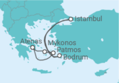 Itinerário do Cruzeiro Grécia, Turquia - Explora Journeys