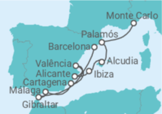 Itinerário do Cruzeiro De Barcelona a Monte Carlo (Mónaco) - Silversea