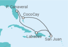 Itinerário do Cruzeiro Porto Rico - Royal Caribbean