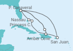 Itinerário do Cruzeiro Bahamas, Porto Rico, EUA - Princess Cruises