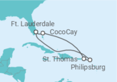 Itinerário do Cruzeiro Ilhas Virgens Americanas, Sint Maarten - Royal Caribbean