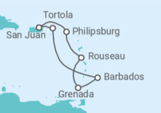 Itinerário do Cruzeiro Sint Maarten, Barbados, Ilhas Virgens Britânicas - Princess Cruises