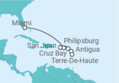 Itinerário do Cruzeiro Antígua E Barbuda, Sint Maarten - Explora Journeys
