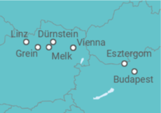 Itinerário do Cruzeiro De Viena (Áustria) a Budapeste (Hungria) - Riverside