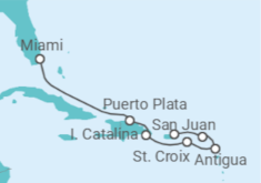 Itinerário do Cruzeiro Antígua E Barbuda - Explora Journeys