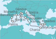 Itinerário do Cruzeiro De Barcelona a Atenas - Princess Cruises