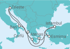 Itinerário do Cruzeiro Grécia, Turquia, Itália TI - com voo - MSC Cruzeiros