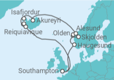 Itinerário do Cruzeiro Noruega, Islândia - Princess Cruises