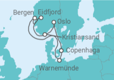 Itinerário do Cruzeiro Alemanha, Noruega TI - com voo - MSC Cruzeiros