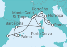 Itinerário do Cruzeiro Monaco, França, Espanha, Itália - Explora Journeys