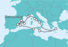 Itinerário do Cruzeiro Espanha, Tunísia, Malta, Itália, Monaco, França - Explora Journeys