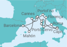 Itinerário do Cruzeiro França, Itália, Espanha - Explora Journeys