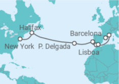 Itinerário do Cruzeiro Canadá, Portugal, Espanha, França - MSC Cruzeiros
