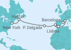 Itinerário do Cruzeiro Canadá, Portugal, Espanha, França TI - MSC Cruzeiros