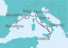 Itinerário do Cruzeiro França, Itália - NCL Norwegian Cruise Line