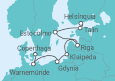 Itinerário do Cruzeiro Alemanha, Polónia, Lituânia, Letónia, Suécia, Estónia - NCL Norwegian Cruise Line