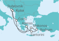 Itinerário do Cruzeiro Grécia, Turquia, Croácia, Montenegro - Virgin Voyages
