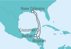 Itinerário do Cruzeiro México, Belize, Honduras - Carnival Cruise Line