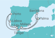 Itinerário do Cruzeiro Marrocos, Portugal, Espanha - Celebrity Cruises
