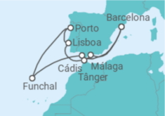 Itinerário do Cruzeiro Espanha, Marrocos, Portugal - Celebrity Cruises