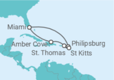 Itinerário do Cruzeiro Sint Maarten, Ilhas Virgens Americanas TI - MSC Cruzeiros