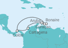 Itinerário do Cruzeiro Aruba, Bonaire, Santo Eustáquio e Saba, Curaçao, Panamá - Royal Caribbean