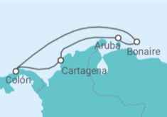 Itinerário do Cruzeiro Aruba, Bonaire, Santo Eustáquio e Saba, Panamá - Royal Caribbean