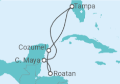Itinerário do Cruzeiro México, Honduras - Royal Caribbean