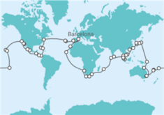Itinerário do Cruzeiro Volta ao mundo 2026 - Costa Cruzeiros