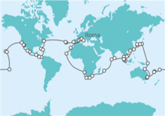 Itinerário do Cruzeiro Volta ao mundo - Costa Cruzeiros