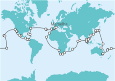 Itinerário do Cruzeiro Volta ao mundo - Costa Cruzeiros