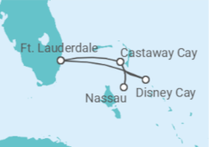 Itinerário do Cruzeiro Bahamas - Disney Cruise Line