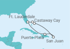 Itinerário do Cruzeiro Porto Rico - Disney Cruise Line