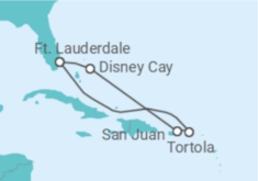 Itinerário do Cruzeiro Porto Rico, Ilhas Virgens Britânicas - Disney Cruise Line