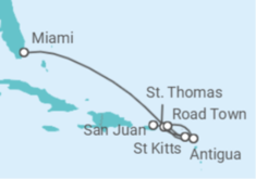 Itinerário do Cruzeiro Ilhas Virgens Americanas, Antígua E Barbuda, Ilhas Virgens Britânicas - Explora Journeys