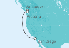 Itinerário do Cruzeiro Canadá - Disney Cruise Line
