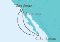 Itinerário do Cruzeiro México - Disney Cruise Line