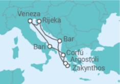 Itinerário do Cruzeiro Grécia, Itália - Costa Cruzeiros