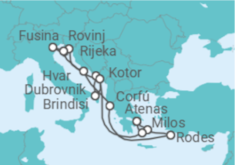 Itinerário do Cruzeiro Grécia, Croácia, Itália, Montenegro - Explora Journeys