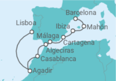 Itinerário do Cruzeiro Marrocos, Espanha - Oceania Cruises