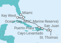Itinerário do Cruzeiro Ilhas Virgens Americanas, EUA - Explora Journeys