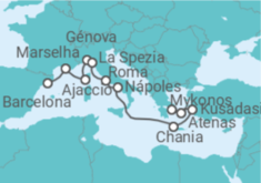 Itinerário do Cruzeiro De Barcelona a Atenas - Princess Cruises