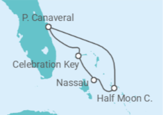 Itinerário do Cruzeiro Bahamas - Carnival Cruise Line