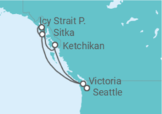 Itinerário do Cruzeiro Alasca - Virgin Voyages