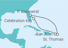 Itinerário do Cruzeiro Porto Rico, Ilhas Virgens Americanas - Carnival Cruise Line